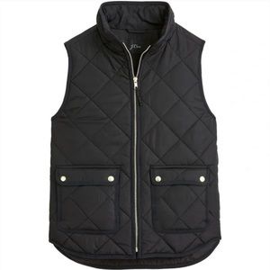 J. Crew Excursion Quilted Vest - Black, Size Medium